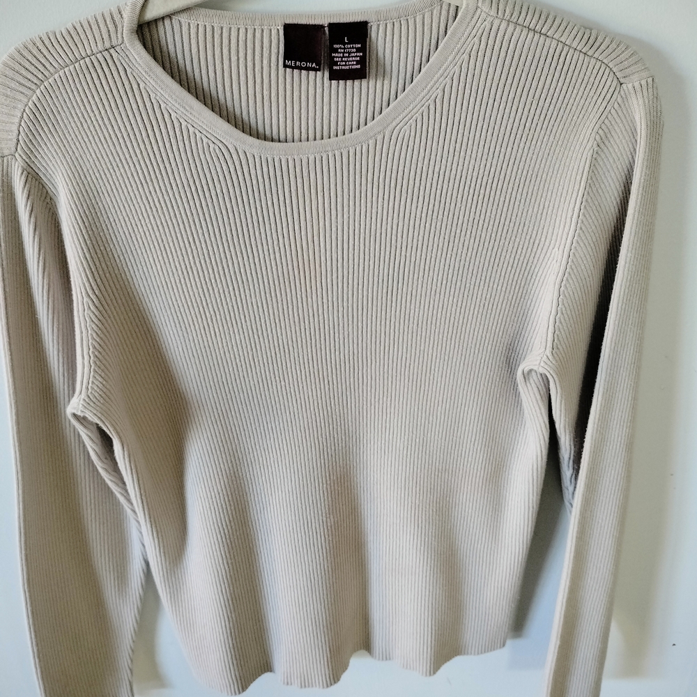 Merona Women's Crew Neck Sweater - Beige